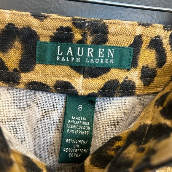 Lauren Ralph Lauren 8 EUC Linen and cotton cheetah skirt in EUC - Picture 14 of 14